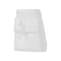 White kitchen apron with front pocket