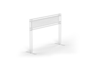 Freestanding Transparent Partition for Modern Office and Retail Spaces