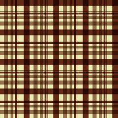 Brown and Cream Plaid, Vector Seamless Repeating Pattern Tile Design