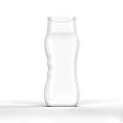 White Shampoo Bottle with Blank Label and Minimalist Design for Everyday Hair Care