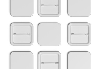 Minimalist Square Pin with Blank Surface and Sharp Edges for Modern Accessory