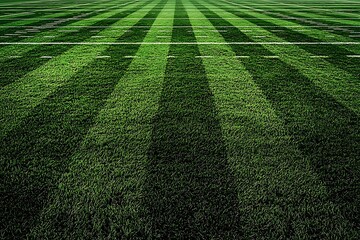 Expansive American football field with space for custom messages on lush green turf