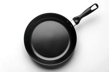 Brand new non stick pan on white background