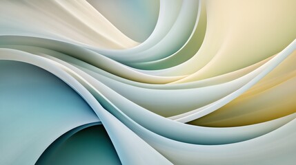 Fototapeta premium Abstract waves of soft pastel colors create a soothing and dynamic visual flow, AI
