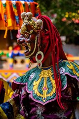 Masked dancer at Punakha Tshechu festival