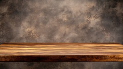 Wood table top on blur home wall background.For montage product display or design key visua l layout