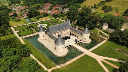 drone photo Bussy-Rabutin castle france europe © clemMTravel