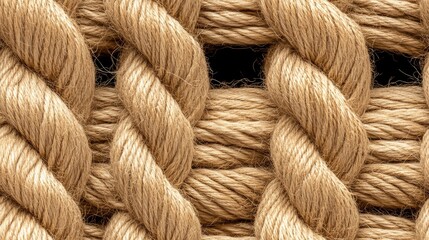 This close-up showcases the intricate woven pattern of jute fabric, featuring a rich earthy texture and high-resolution details SEAMLESS PATTERN