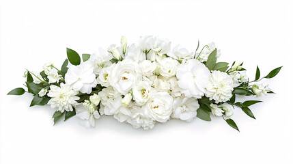 Fototapeta premium white flower bouquet arrangement for wedding decoration or floral design concept