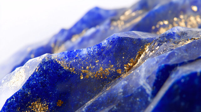 close up macro blue lapis lazuli gemstone with gold pyrite inclusions texture background