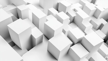 Obraz premium Abstract White Cube Structure