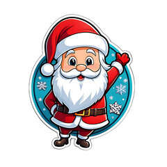 illustration of santa claus smiles at christmas