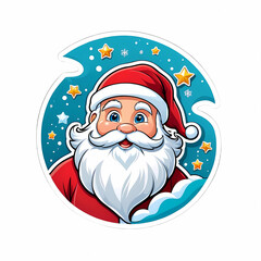 illustration of santa claus smiles at christmas