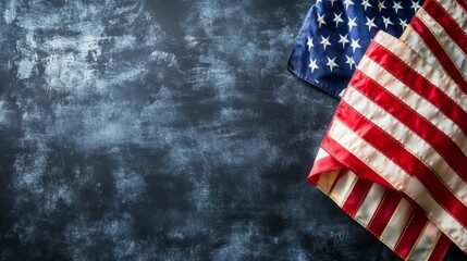 Obraz premium American Flags on Textured Background