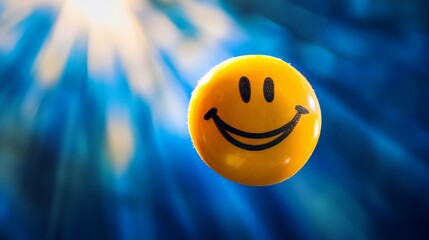 Concept optimism. A smiling face with a bright background, symbolizing positivity and optimism