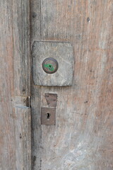 old wooden door with lock