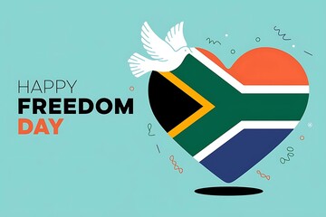 Celebrating South Africa’s Freedom Day with Vibrant Flag Illustration