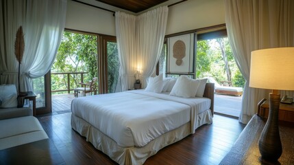 Modern Luxury Bedroom with Scenic View