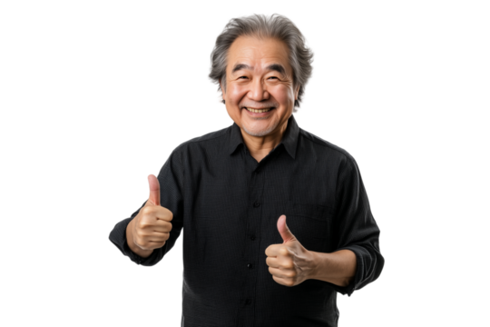 man showing thumbs up