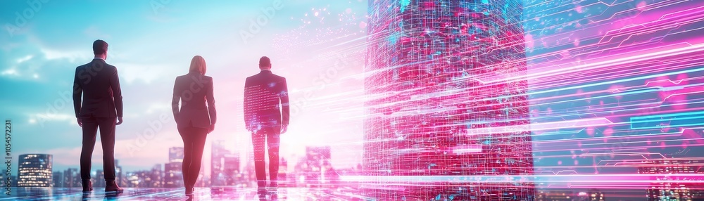 Poster digital growth workshop in synthwave inspired visuals