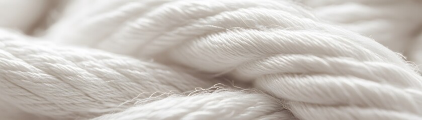 Obraz premium A Close-Up View of White Rope Texture