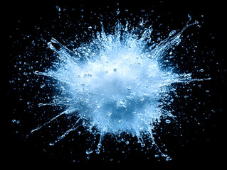 Dynamic Blue Water Splash and Texture in Motion