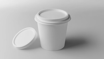 White Disposable Cup Mockup