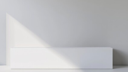 Minimalist White Platform with Light Shadow