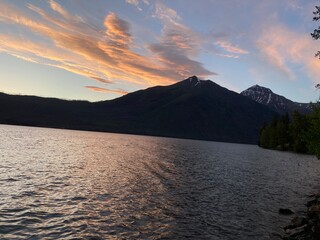 sunset in the mountains