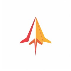 a logo design with paper plane