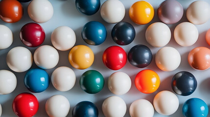 Arrangement of pool balls in a collective shot  -