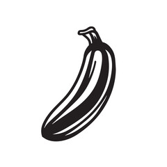 Zucchini in cartoon, doodle style . Image for t-shirt, web, mobile apps and ui. Isolated 2d vector illustration in logo, icon, sketch style, Eps 10, black and white. AI Generative
