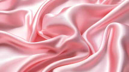 Pink Satin Fabric: A luxurious look created by flowing soft folds of pink satin fabric, ideal for elegant designs.  -