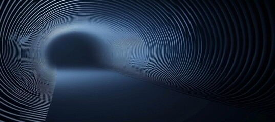 A background graphic featuring dark blue and black tones, with lines forming circles 