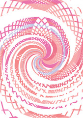 The background image is in pink tones, using shapes to arrange. Composition with gradation used for graphics