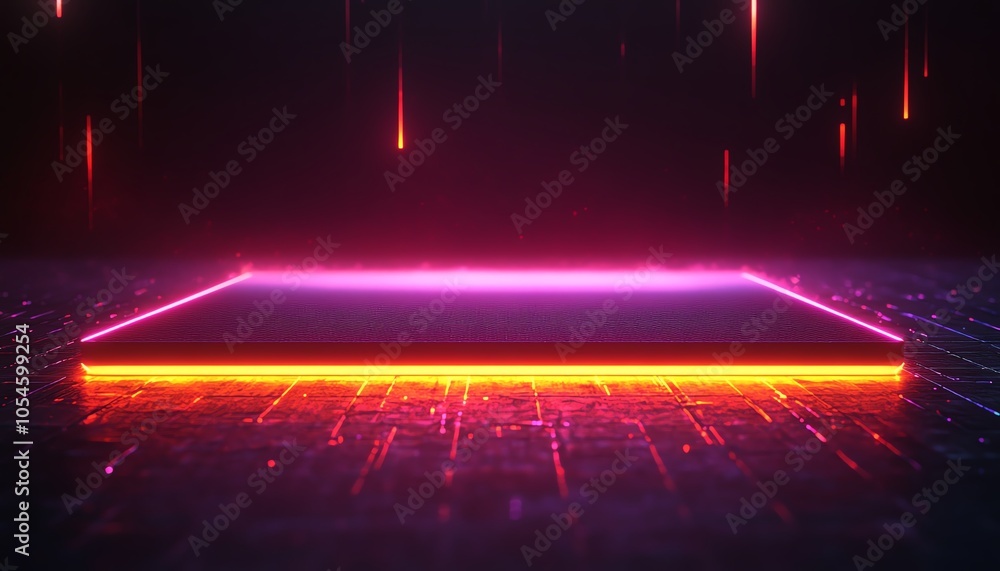 Poster Contemporary design of a glowing input prompt interface on a sleek digital network backdrop, symbolizing the future of user interaction and digital experiences
