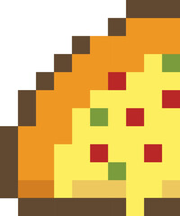 Pixel Art Pizza Slice