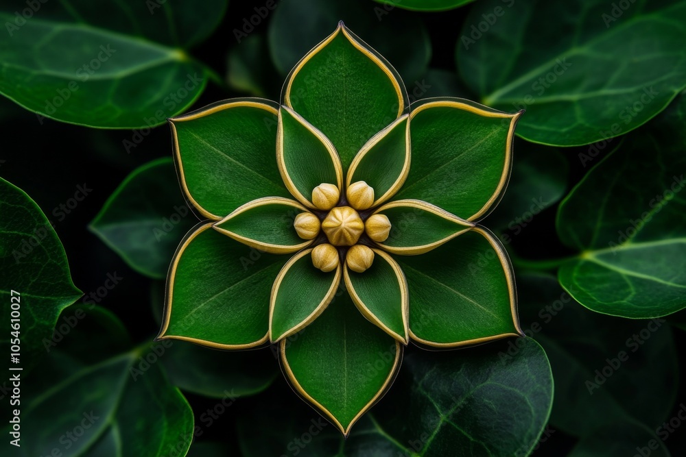 Poster simple geometric design of a flower blooming, with each petal representing aspects of life and the u