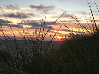 sunset over the ocean