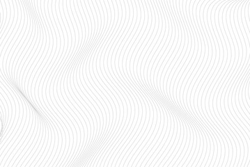 Abstract white grey background with dynamic lines wave