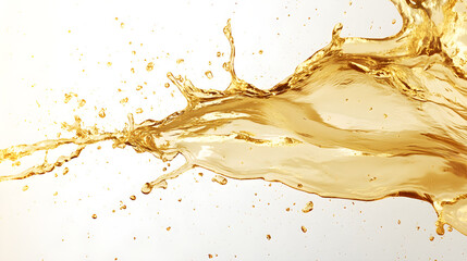 A single large splash of gold paint mid-air with a bright