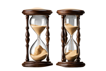 hourglass isolated on transparent background