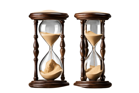 hourglass isolated on transparent background