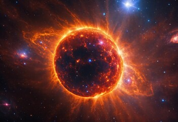 Naklejka premium planet in space