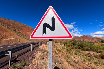 Double Bend Road Sign