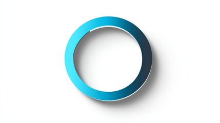 Circular Progress:  A vibrant teal circle, subtly shaded for depth, creates a dynamic visual representation of loading, progress, or completion.  Perfect for illustrating process, workflow.