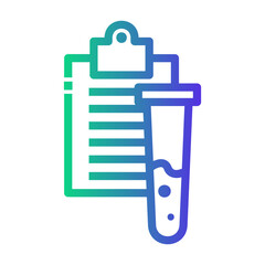 lab results Line Gradient Icon