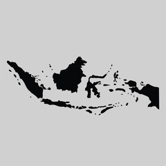 Obraz premium indonesia map vector flat suitable for banner poster and website design