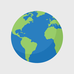 Vector Earth Flat blue and green is suitable for banner, poster and website purposes
