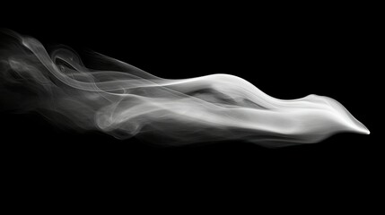 Obraz premium Ethereal Flow of Smoke Against Black Backdrop